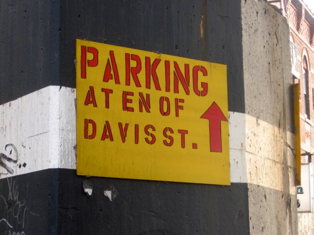 Parking at En of Davis St.