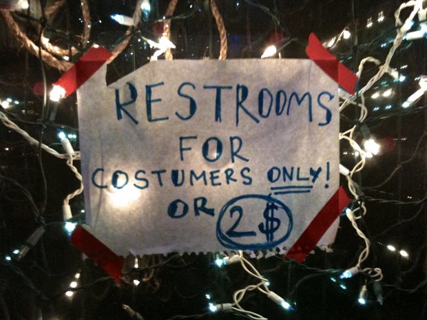 Restrooms for Costumers Only