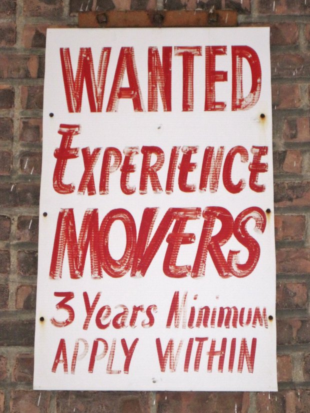 Wanted Experience Movers